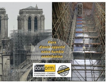 CONFORM présent sur le chantier de restauration de Notre Dame de Paris