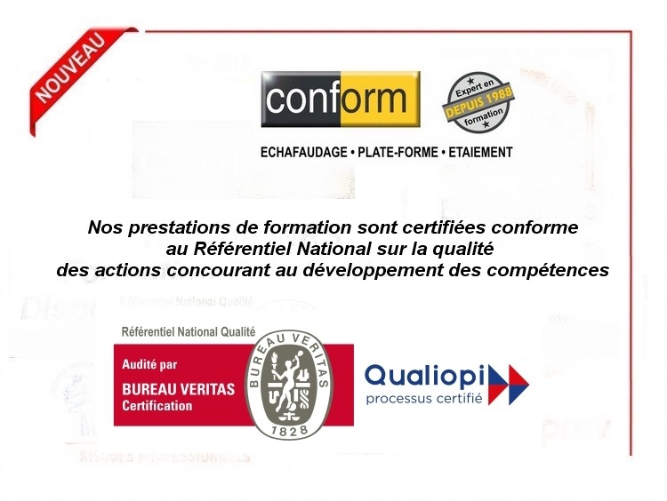 Conform certifié QUALIOPI par Bureau Veritas Certification