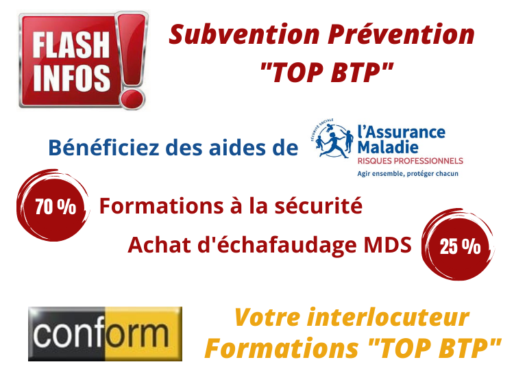 Subvention Prévention "TOP BTP"