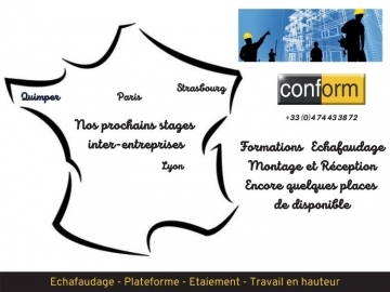 Formations inter-entreprises : nos prochains stages montage et réception d'échafaudages