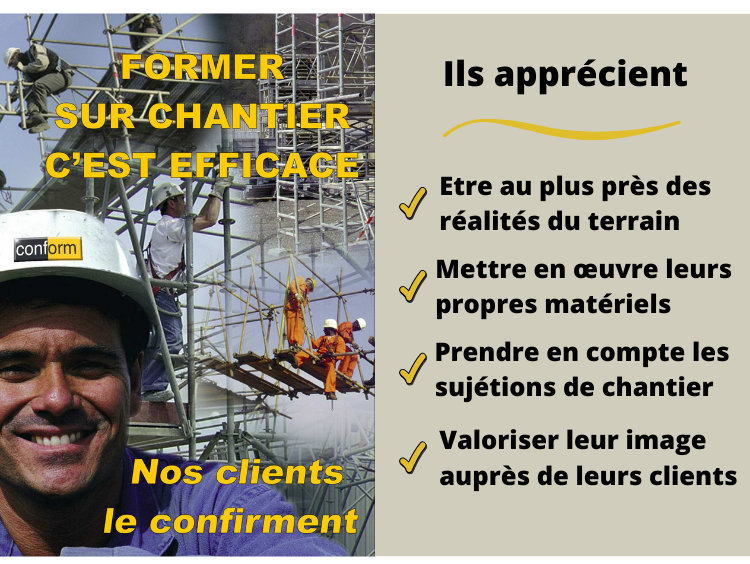 Former sur chantier c'est efficace Former sur chantier c'est efficace
