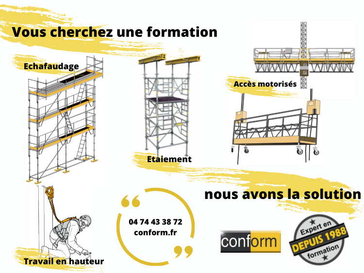 Vous cherchez une formation Echafaudage, Etaiement, Accès motorisés, Travail en hauteur Vous cherchez une formation Echafaudage, Etaiement, Accès motorisés, Travail en hauteur