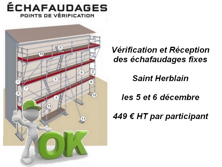 Formation Vérification et Réception des échafaudages fixes