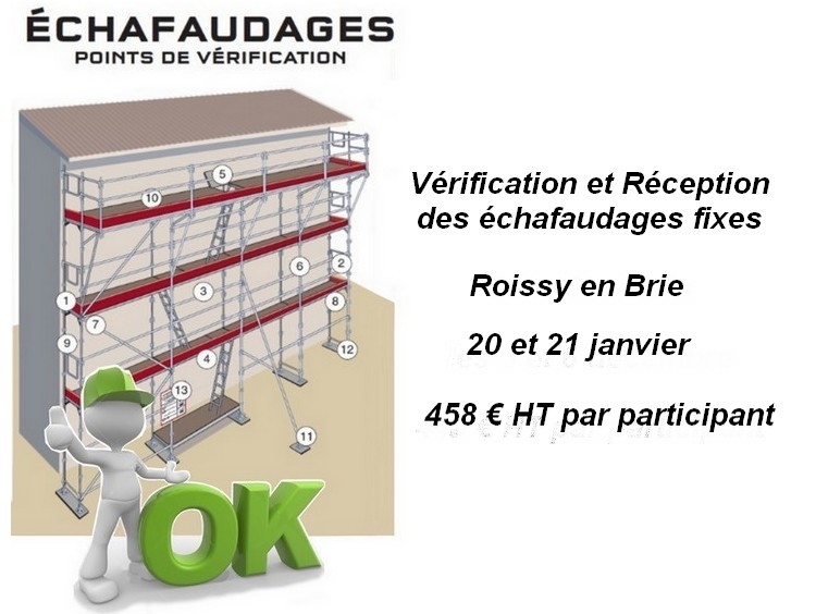 Formation Vérification et Réception des échafaudages fixes