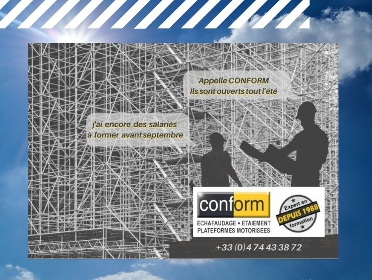Conform ouvert tout l'été Conform ouvert tout l'été