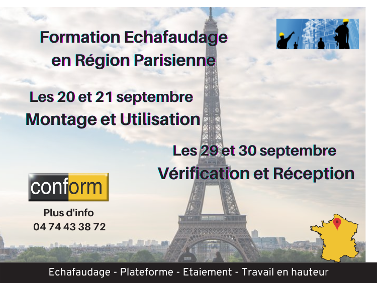 Formations montage et réception d'échafaudages en Région Parisienne Formations montage et réception d'échafaudages en Région Parisienne