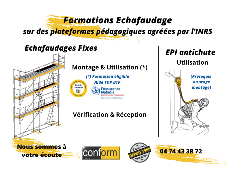 Formation Echafaudage en Isère et en Ile de France